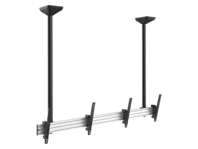 Produktbild von Equip Pro - Klammer - für 2 LCD-Displays - Kunststoff, Aluminium, Stahl - Schwarz, Silber - Bildschirmgröße: 114.3-139.7 cm (45"-55")