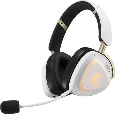 Produktbild von ASUS ROG Delta II Wireless Gaming-Kopfhörer Kojima Productions Edition Tri-Mode 2,4 GHz/BT/3,5 mm, 50-mm-Treiber, RGB, Weiß