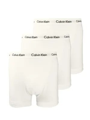 Produktbild von CALVIN KLEIN 3-balenie pánskych boxeriek Bavlna - Stretch Trunk White U2662G-100, veľkosť:L