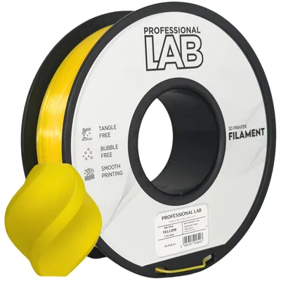 Obrázok produktu pre PLA vlákno Prof. Lab, 1,75 mm, 1 kg, žltá – ľahko sa tlačí, vhodné pre začiatočníkov