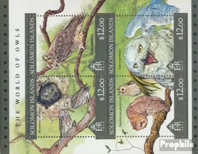 Produktbild von Briefmarken Salomoninseln 2016 Mi 3766-3769 Kleinbogen (kompl. Ausg.) postfrisch Eulen