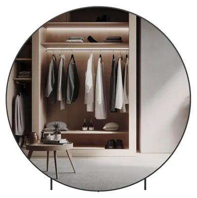 Produktbild von HOME DELUXE XXL-Spiegel Rund KALI - 160 x 160 cm I Luxusspiegel, Rundspiegel, Wandspiegel, Raumerweiterungsspiegel, Elegant, Modern, Hochwertig, Oversize, Panorama