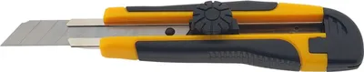 Produktbild von Robustes Profi Cuttermesser 18mm Klinge schwarz/gelb mit Feststellrad für präzises Arbeiten – 1 Stück
