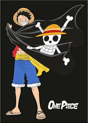 Produktbild von One Piece Fleecedecke Kinder Kuscheldecke Wohndecke 100 x 140 cm