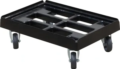 Produktbild von Transportroller 600 x 400 mm - Typ B - 4 Lenkrollen in verschiedenen Farben Farbe: schwarz