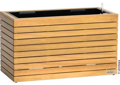 Obrázek produktu pro Samozavlažovací truhlík přírodní Lechuza PALO Wood 80 široký nízký 78,5 x 37 x 46 cm