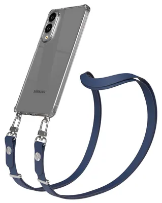 Produktbild von EAZY CASE Handykette magnetisch mit Handyhülle für Samsung Galaxy S25 Edge, Crossbody Handyband 1-1,90m verstellbar mit 2 Ösen in Blau