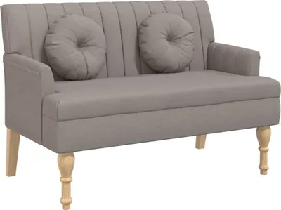 Obrázok produktu pre vidaXL Lavica s vankúšom Taupe 113x64,5x75,5 cm látka