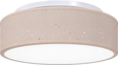 Image de Lampe de plafond Taupe 38 x 38 x 13,5 cm tissu