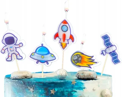 Immagine prodotto di Candele Per Festa Di Compleanno Astronauta Spaziale 5 Pezzi