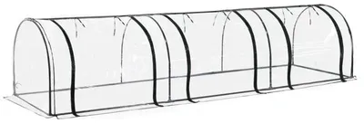 Obrázek produktu pro Folieový skleník – tunelový skleník pro rostliny | Barva: Průhledná | Rozměry: 100 x 350 x 80 cm