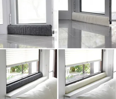 Produktbild von Zugluftstopper 100cm Fenster Schurwolle Türstopper Zugluftstop Natur