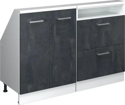 Produktbild von Dachschrägenschrank-Set Vicco Rion Schwarz Beton 2er Set, Model 55981