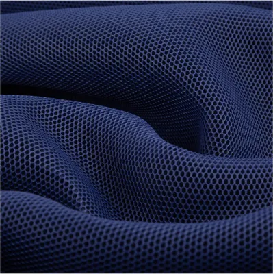 Produktbild von Mesh Stoff Meterware 3D Wabenstruktur Martindale 30.000 tintenblau schwarz 150cm Stoffbreite