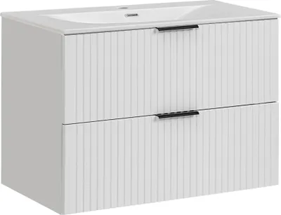 Produktbild von Waschtisch 80.2cm Adriel mit 2 Schubladen, Weiß