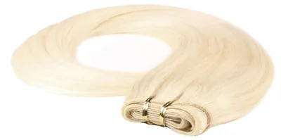 Produktbild von hair2heart Echthaar Tressen zum Einnähen Extensions glatt - 70cm 100g 10/0 lichtblond