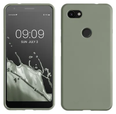 Produktbild von kwmobile Handyhülle für Google Pixel 3a XL Hülle - TPU Case - Kabelloses Laden - Schutzhülle Cover in Graugrün