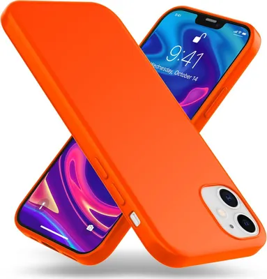 Produktbild von NALIA Neon Handy Hülle für iPhone 12 mini, Slim Case Cover Schutz Tasche Bumper Orange