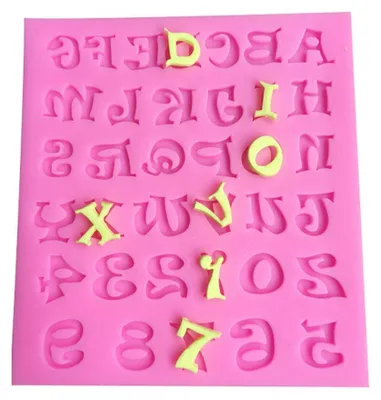 Silikonform Buchstaben & Zahlen, BPA-frei, 1 Stück, 80 g