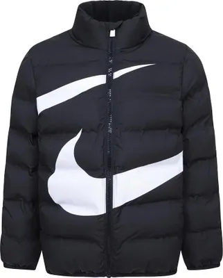 Produktbild von Nike Kids Wrap Swoosh Debossed Quilt Weste Schwarz 6-7 Years Jungen,Mädchen Schwarz 6-7 Years