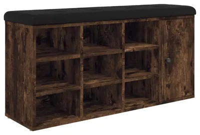 Obrázek produktu pro vidaXL Lavice na boty kouřový dub 102x32x50 cm materiál na bázi dřeva