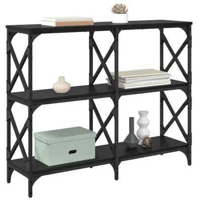 Obrázok produktu pre vidaXL Konzolový stolík čierny dubový vzhľad 100 x 28 x 80,5 cm