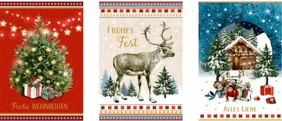 Produktbild von Weihnachtskarten-Set Klassische Weihnachten