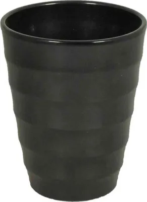 Produktbild von INNA-Glas Keramik Orchideen-Blumentopf, Ø14cm, 17cm, schwarz - Übertopf/Orchideenvase