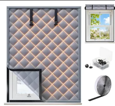 Productafbeelding van Isolatiefolie voor ramen, thermische raamfolie 120 x 160 cm, bescherming tegen kou en energiebesparing