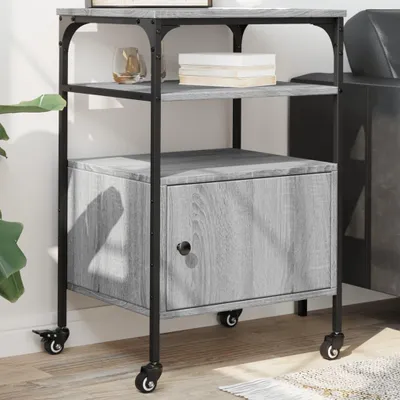 Obrázek produktu pro Stojan na tiskárnu 3patrový 50 x 40 x 76 cm kompozit Šedá sonoma