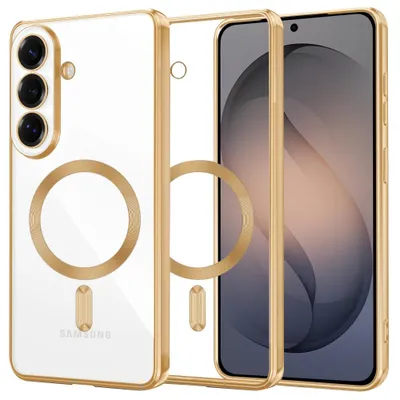 Produktbild von Techsuit – Luxury Crystal MagSafe-Hülle für Samsung Galaxy S26 – goldfarben