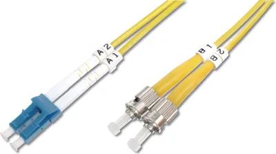 Image de DIGITUS LWL Patchkabel LC -> ST 3.00m Singlemode Duplex OS2
