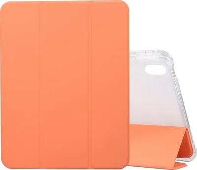 Produktbild von Mobigear Tri-Fold Gel iPad 11 (2025) Hülle TPU,Kunstleder Klapphülle + Stifthalter - Orange