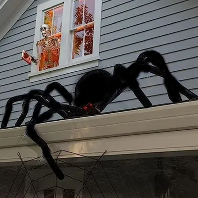 Produktbild von Obrovský halloweenský pavouk, 200cm halloweenský pavouk, strašidelná halloweenská dekorace venku