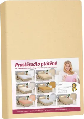 Produktbild von Leinen Blatt - Ocker - 90x200