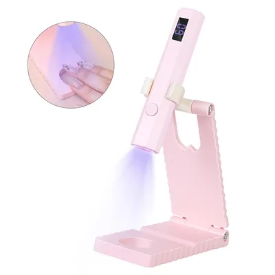 Produktbild von Mini UV Lampe für Gelnägel, UV Lampe für Nägel mit Ständer Wiederaufladbar, für Gel-Nagellack, Gel Nagellack Trocknergerät Rosa