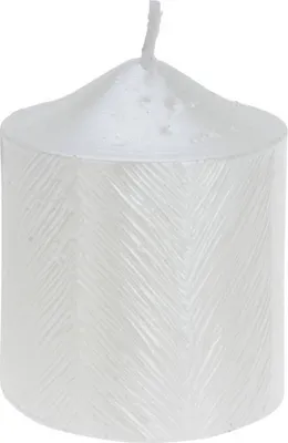 Zdjęcie produktu dla Świeca ozdobna z metalicznym wzorem, 5 x 6 cm