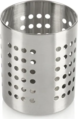 Produktbild von com-four® Besteckabtropfkorb - Küchenutensilienhalter aus Edelstahl - Besteckkorb, Kochlöffelständer aus Metall - moderner Serviettenhalter - Metall-Besteckhalter
