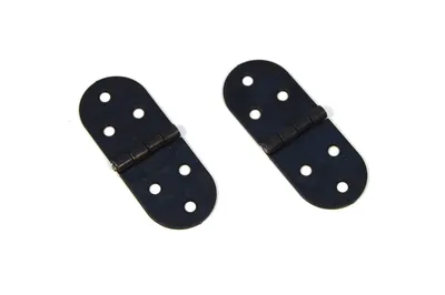 Produktbild von Scharniere Alt Beschläge im restaurierungsshop Symmetrisch Shabby Schwarz, 2 Stück