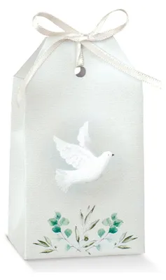 10er Set Tag-Box mit Taube zur Firmung, Platzkartenhalter