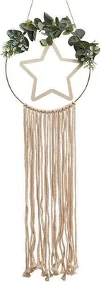 Produktbild von Natural Christmas Macrame Stern Hänger