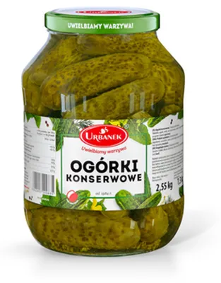 Zdjęcie produktu dla Ogórki konserwowe 2,55kg Urbanek