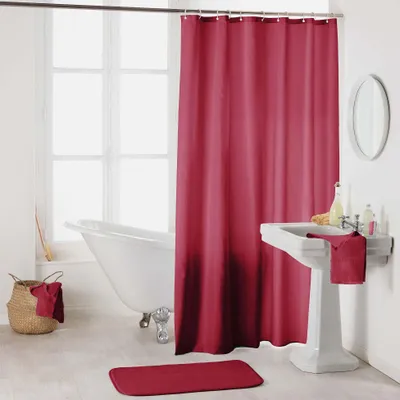 Image de Rideau de douche 180 x 200 cm Essencias framboise