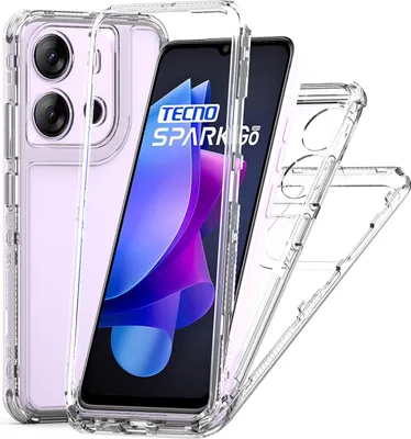 Produktbild von Transparente Handyhülle für Tecno Pop 7/Pop 7 Pro/Spark Go 2023 Stoßfeste TPU und PC Hybrid Klar Hülle
