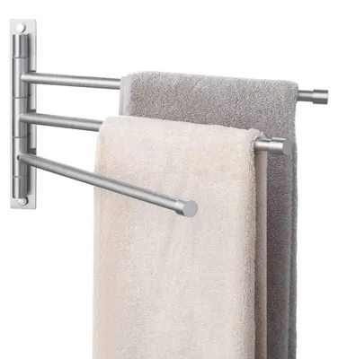 Immagine prodotto di Portasciugamani girevole, acciaio inossidabile spazzolato, 3 bracci, 35 cm