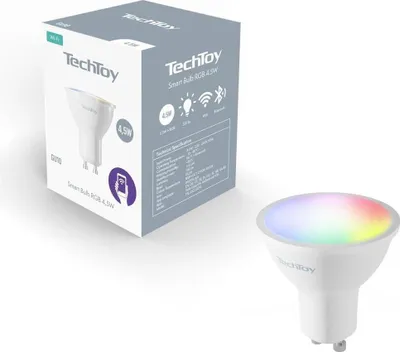 Zdjęcie produktu dla Inteligentna żarówka LED RGB GU10 z obsługą Wi-Fi, z funkcją ściemniania, 4,5 W, zmiana kolorów