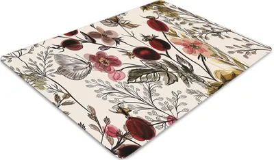 Produktbild von Stuhlunterlage Bürostuhlunterlage 120 cm x 90 cm Bodenmatte Bürostuhlunterlage - Blumen auf der Wiese