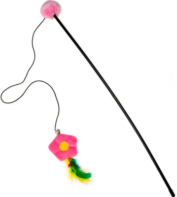 Produktbild von Karlie Katzenangel Happy Blume Plüsch/Federn Mehrfarbig 50 cm