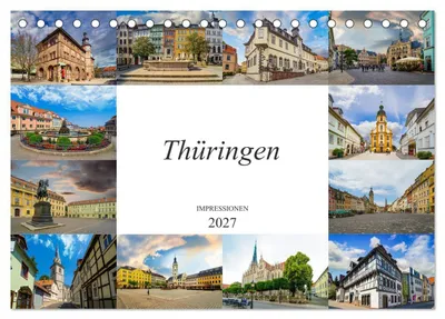 Produktbild von Thüringen Impressionen (Tischkalender 2027 DIN A5 quer), CALVENDO Monatskalender