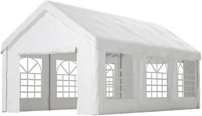Produktbild von Fahrzeug-Zeltgarage 3x6m Doppel-Rolltore Dach & Seiten abnehmbar wetterfest